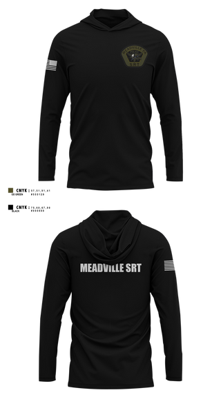 Long Sleeve Performance Shirt with hood, Meadville SRT, Police, Teamtime, Team time, sublimation, custom sports apparel, team uniforms, spirit wear, spiritwear, sports uniforms, custom shirts, team store, custom team store, fundraiser sports, apparel fundraiser