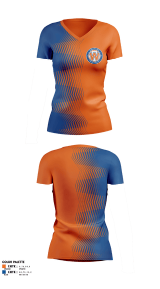 Women's Short Sleeve Vneck Shirt, Wilmington Youth Rowing Association, Spirit Store, Teamtime, Team time, sublimation, custom sports apparel, team uniforms, spirit wear, spiritwear, sports uniforms, custom shirts, team store, custom team store, fundraiser sports, apparel fundraiser