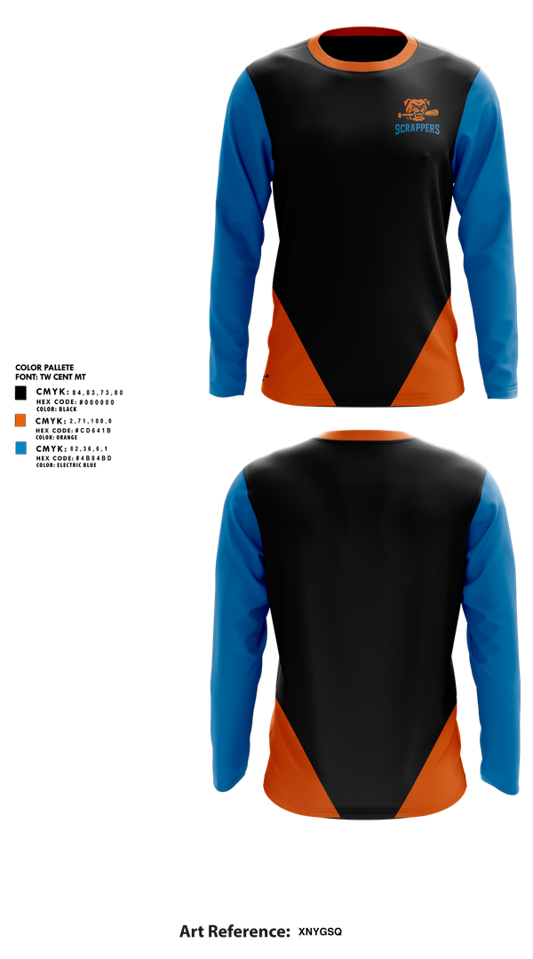 Long Sleeve Performance Shirt, Scrappers, Baseball, Teamtime, Team time, sublimation, custom sports apparel, team uniforms, spirit wear, spiritwear, sports uniforms, custom shirts, team store, custom team store, fundraiser sports, apparel fundraiser
