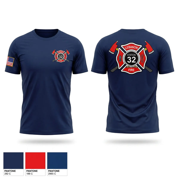 Short Sleeve Performance Shirt, Lebanon Fire, Fire Department, Teamtime, Team time, sublimation, custom sports apparel, team uniforms, spirit wear, spiritwear, sports uniforms, custom shirts, team store, custom team store, fundraiser sports, apparel fundraiser