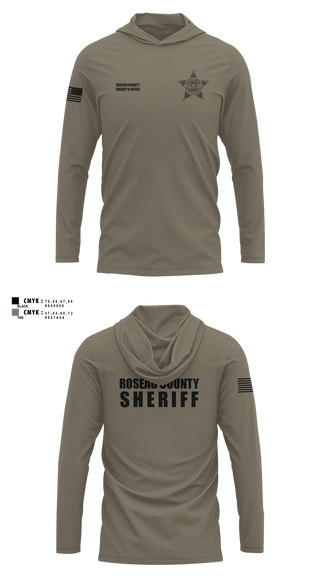Long Sleeve hooded sunshirt, Roseau County Sheriff’s Office, Police, Teamtime, Team time, sublimation, custom sports apparel, team uniforms, spirit wear, spiritwear, sports uniforms, custom shirts, team store, custom team store, fundraiser sports, apparel fundraiser