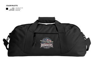 Duffle Bag, Bombers, Baseball, Teamtime, Team time, sublimation, custom sports apparel, team uniforms, spirit wear, spiritwear, sports uniforms, custom shirts, team store, custom team store, fundraiser sports, apparel fundraiser