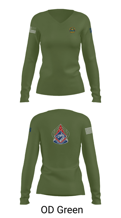 22 MPAD 53180921 Women's Long Sleeve V-neck Shirt - 57