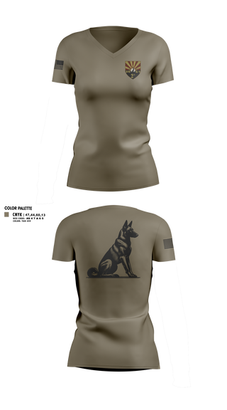 Womens Short Sleeve Vneck Shirt, 355 K9, Air Force, Teamtime, Team time, sublimation, custom sports apparel, team uniforms, spirit wear, spiritwear, sports uniforms, custom shirts, team store, custom team store, fundraiser sports, apparel fundraiser