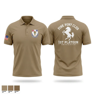 Short Sleeve Performance Polo, 1/182 1st Platoon, National Guard, Teamtime, Team time, sublimation, custom sports apparel, team uniforms, spirit wear, spiritwear, sports uniforms, custom shirts, team store, custom team store, fundraiser sports, apparel fundraiser