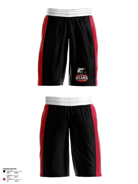 Mens Basketball Shorts, Dolores Bears, Men's Basketball, Teamtime, Team time, sublimation, custom sports apparel, team uniforms, spirit wear, spiritwear, sports uniforms, custom shirts, team store, custom team store, fundraiser sports, apparel fundraiser