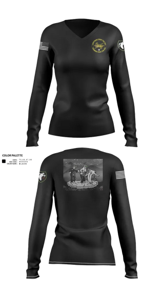 Womens Long Sleeve Vneck Shirt, 5th ANGLICO, , Teamtime, Team time, sublimation, custom sports apparel, team uniforms, spirit wear, spiritwear, sports uniforms, custom shirts, team store, custom team store, fundraiser sports, apparel fundraiser