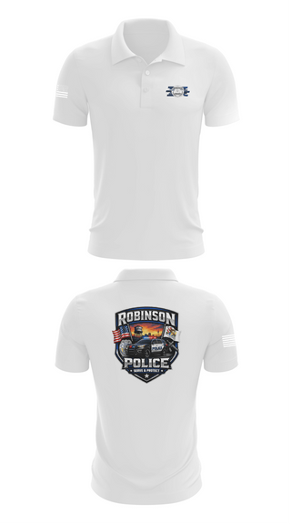 Short Sleeve Performance Polo, Robinson Police Department, Police, Teamtime, Team time, sublimation, custom sports apparel, team uniforms, spirit wear, spiritwear, sports uniforms, custom shirts, team store, custom team store, fundraiser sports, apparel fundraiser