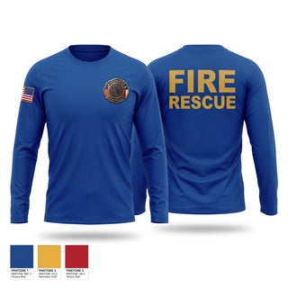 Long Sleeve Performance Shirt, Boys Ranch Fire & Rescue, Fire Department, Teamtime, Team time, sublimation, custom sports apparel, team uniforms, spirit wear, spiritwear, sports uniforms, custom shirts, team store, custom team store, fundraiser sports, apparel fundraiser