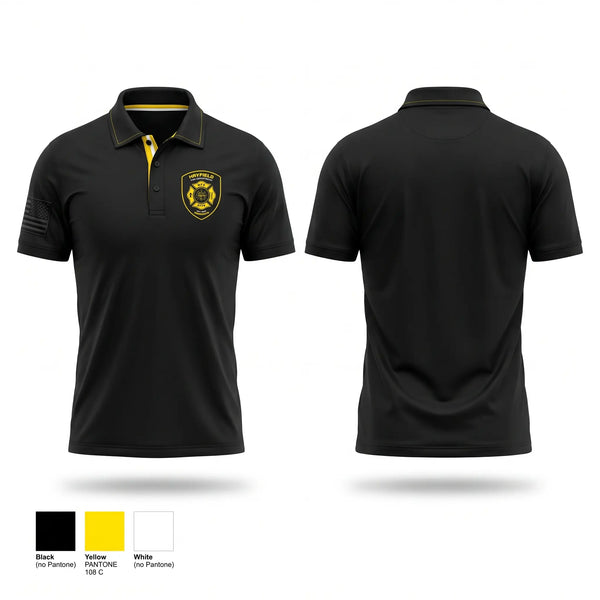 Short Sleeve Performance Polo, Hayfield Fire, Fire Department, Teamtime, Team time, sublimation, custom sports apparel, team uniforms, spirit wear, spiritwear, sports uniforms, custom shirts, team store, custom team store, fundraiser sports, apparel fundraiser