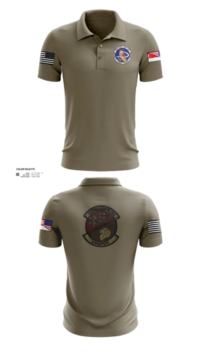 497 COMBAT TRAINING FLIGHT 24076021 Short Sleeve Performance Polo - 21