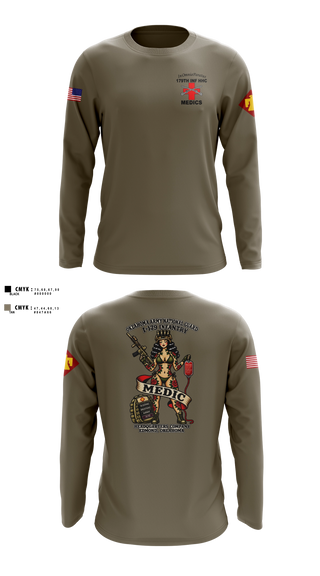 Long Sleeve Performance Shirt, 179 HHC Medics, National Guard, Teamtime, Team time, sublimation, custom sports apparel, team uniforms, spirit wear, spiritwear, sports uniforms, custom shirts, team store, custom team store, fundraiser sports, apparel fundraiser
