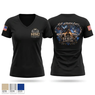Womens Short Sleeve Vneck Shirt, XVIII AIRBORNE CORPS, Army, Teamtime, Team time, sublimation, custom sports apparel, team uniforms, spirit wear, spiritwear, sports uniforms, custom shirts, team store, custom team store, fundraiser sports, apparel fundraiser