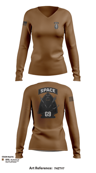 Womens Long Sleeve Vneck Shirt, 1st Special Forces CMD, Army, Teamtime, Team time, sublimation, custom sports apparel, team uniforms, spirit wear, spiritwear, sports uniforms, custom shirts, team store, custom team store, fundraiser sports, apparel fundraiser