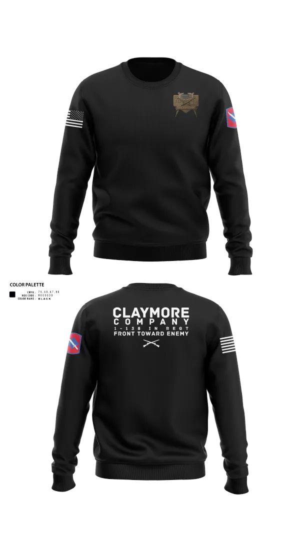 Crew Neck Sweatshirt, C CO 1-138 IN REGT, , Teamtime, Team time, sublimation, custom sports apparel, team uniforms, spirit wear, spiritwear, sports uniforms, custom shirts, team store, custom team store, fundraiser sports, apparel fundraiser