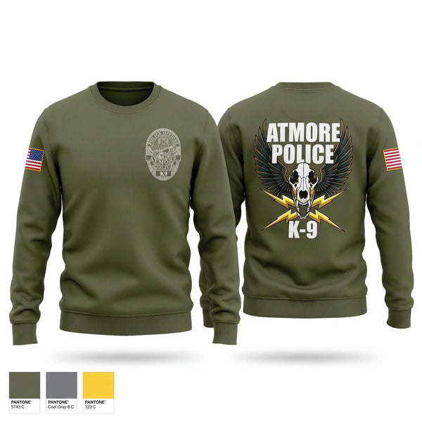 Crew Neck Sweatshirt, Atmore K9, Police, Teamtime, Team time, sublimation, custom sports apparel, team uniforms, spirit wear, spiritwear, sports uniforms, custom shirts, team store, custom team store, fundraiser sports, apparel fundraiser
