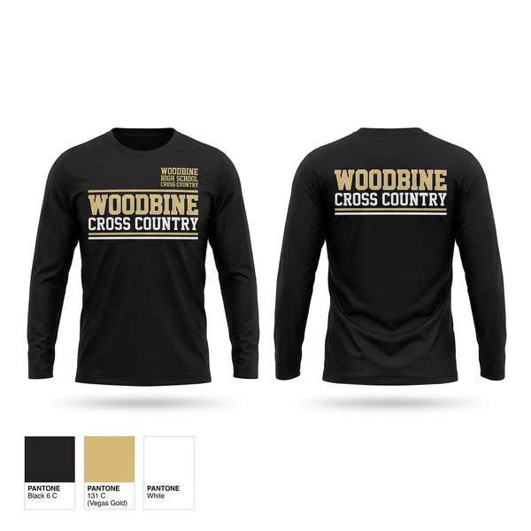 Long Sleeve Performance Shirt, Woodbine High School Cross Country, Cross Country, Teamtime, Team time, sublimation, custom sports apparel, team uniforms, spirit wear, spiritwear, sports uniforms, custom shirts, team store, custom team store, fundraiser sports, apparel fundraiser