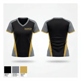 Womens Short Sleeve Vneck Shirt, Cascade Elite Wrestling Acadamy, Wrestling, Teamtime, Team time, sublimation, custom sports apparel, team uniforms, spirit wear, spiritwear, sports uniforms, custom shirts, team store, custom team store, fundraiser sports, apparel fundraiser