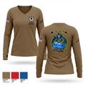 C. Co. 1-120 3rd PLT 45093176 Women's Long Sleeve V-neck Shirt - 1
