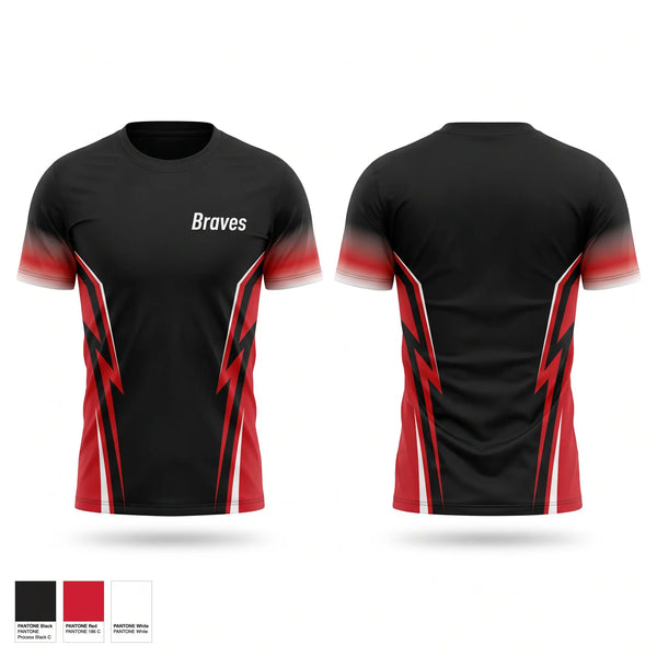 Short Sleeve Performance Shirt, Braves, Men's Soccer, Teamtime, Team time, sublimation, custom sports apparel, team uniforms, spirit wear, spiritwear, sports uniforms, custom shirts, team store, custom team store, fundraiser sports, apparel fundraiser