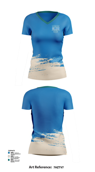 Womens Short Sleeve Vneck Shirt, Slam, Women's Basketball, Teamtime, Team time, sublimation, custom sports apparel, team uniforms, spirit wear, spiritwear, sports uniforms, custom shirts, team store, custom team store, fundraiser sports, apparel fundraiser