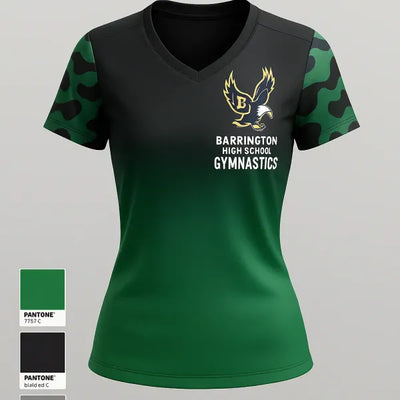 Barrington High School Gymnastics 6144044 Women's Short Sleeve V-neck Shirt - 21
