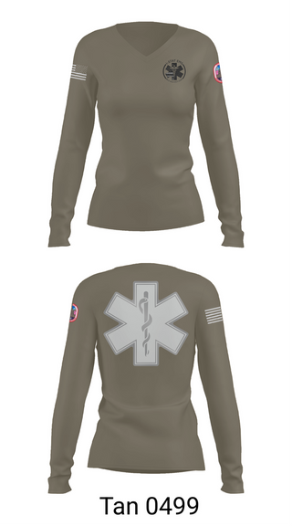 Womens Long Sleeve Vneck Shirt, I-STAT EMS, , Teamtime, Team time, sublimation, custom sports apparel, team uniforms, spirit wear, spiritwear, sports uniforms, custom shirts, team store, custom team store, fundraiser sports, apparel fundraiser