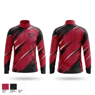 Quarter Zip Jacket, Maine Lynx, Baseball, Teamtime, Team time, sublimation, custom sports apparel, team uniforms, spirit wear, spiritwear, sports uniforms, custom shirts, team store, custom team store, fundraiser sports, apparel fundraiser
