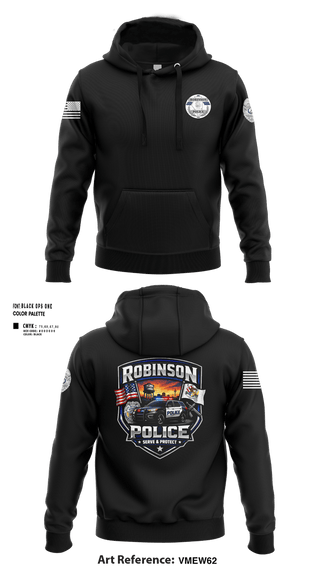 Hoodie, Robinson Police Department, Police, Teamtime, Team time, sublimation, custom sports apparel, team uniforms, spirit wear, spiritwear, sports uniforms, custom shirts, team store, custom team store, fundraiser sports, apparel fundraiser