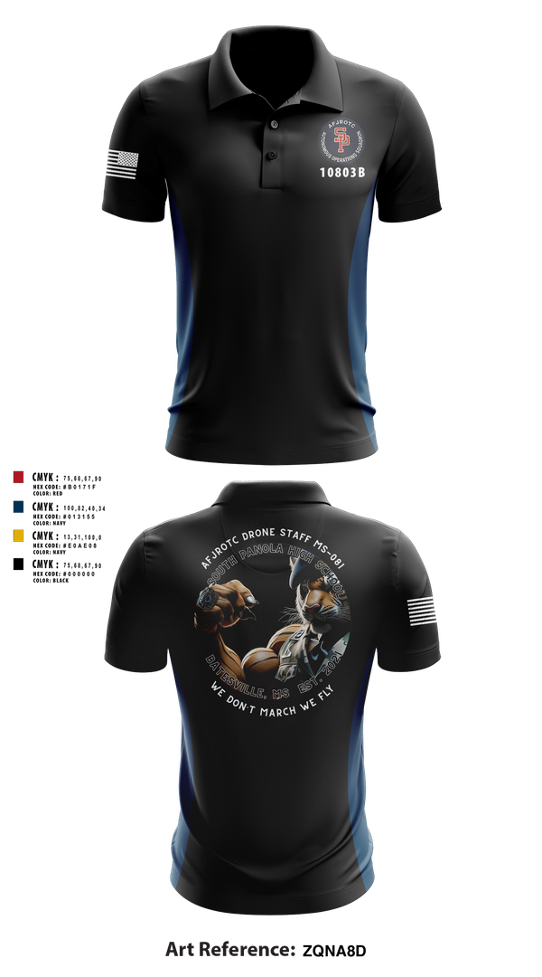 Short Sleeve Performance Polo, AFJROTC MS-081 DRONE TEAM, , Teamtime, Team time, sublimation, custom sports apparel, team uniforms, spirit wear, spiritwear, sports uniforms, custom shirts, team store, custom team store, fundraiser sports, apparel fundraiser