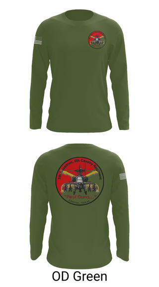Long Sleeve Performance Shirt, 7th Squadron, Sixth Cavalry Regiment, , Teamtime, Team time, sublimation, custom sports apparel, team uniforms, spirit wear, spiritwear, sports uniforms, custom shirts, team store, custom team store, fundraiser sports, apparel fundraiser