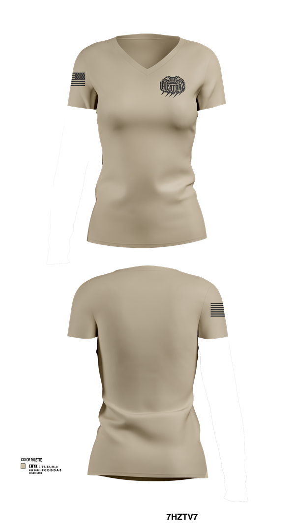 Womens Short Sleeve Vneck Shirt, Alligator Alcatraz, , Teamtime, Team time, sublimation, custom sports apparel, team uniforms, spirit wear, spiritwear, sports uniforms, custom shirts, team store, custom team store, fundraiser sports, apparel fundraiser