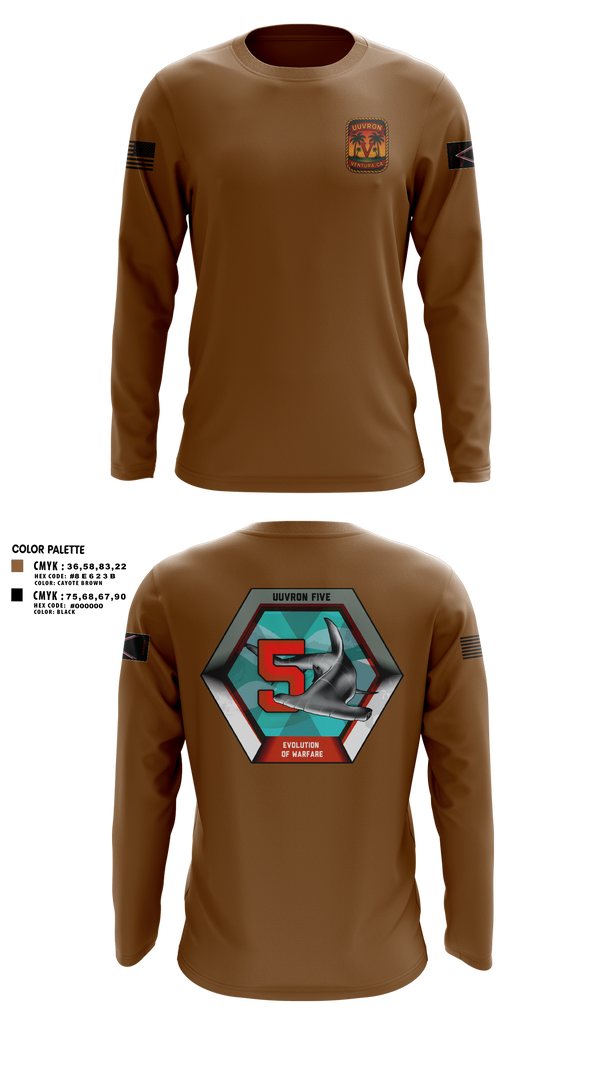 Long Sleeve Performance Shirt, UUVRON 5, Navy, Teamtime, Team time, sublimation, custom sports apparel, team uniforms, spirit wear, spiritwear, sports uniforms, custom shirts, team store, custom team store, fundraiser sports, apparel fundraiser