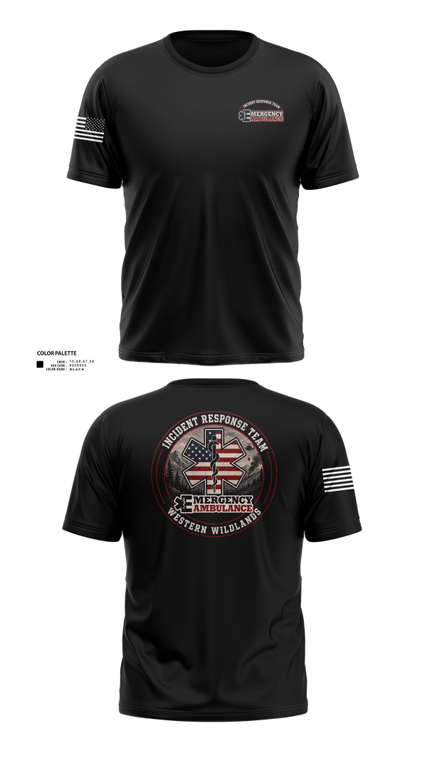 Old School Cotton Feel Shirt, Emergency Ambulance Service, EMS/EMT, Teamtime, Team time, sublimation, custom sports apparel, team uniforms, spirit wear, spiritwear, sports uniforms, custom shirts, team store, custom team store, fundraiser sports, apparel fundraiser