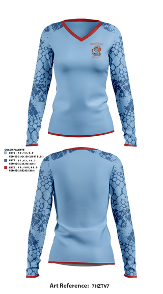 Womens Long Sleeve Vneck Shirt, Crismon Rattlers, Women's Basketball, Teamtime, Team time, sublimation, custom sports apparel, team uniforms, spirit wear, spiritwear, sports uniforms, custom shirts, team store, custom team store, fundraiser sports, apparel fundraiser