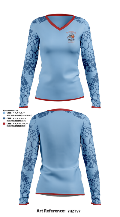 Crismon Rattlers 55873253 Women's Long Sleeve V-neck Shirt - 19