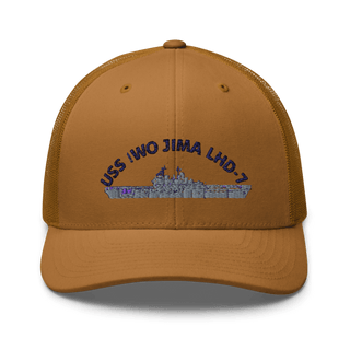 USS IWO JIMA LHD7 FRG Retro Trucker Hat | Yupoong 6606