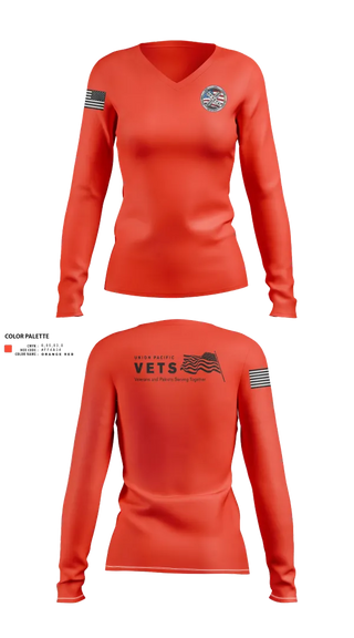 Womens Long Sleeve Vneck Shirt, South Texas UPVETS, , Teamtime, Team time, sublimation, custom sports apparel, team uniforms, spirit wear, spiritwear, sports uniforms, custom shirts, team store, custom team store, fundraiser sports, apparel fundraiser