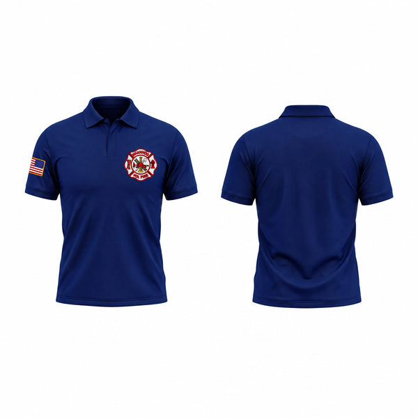 Short Sleeve Performance Polo, Ivanhoe Volunteer Fire Department, Fire Department, Teamtime, Team time, sublimation, custom sports apparel, team uniforms, spirit wear, spiritwear, sports uniforms, custom shirts, team store, custom team store, fundraiser sports, apparel fundraiser