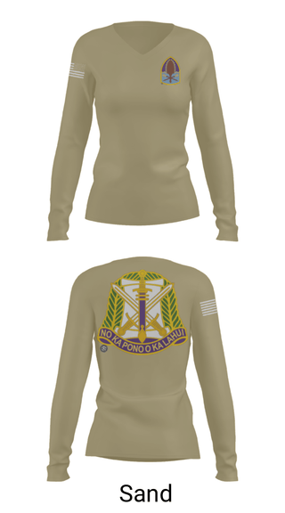 Women's Long Sleeve Vneck Shirt, , Army, Teamtime, Team time, sublimation, custom sports apparel, team uniforms, spirit wear, spiritwear, sports uniforms, custom shirts, team store, custom team store, fundraiser sports, apparel fundraiser