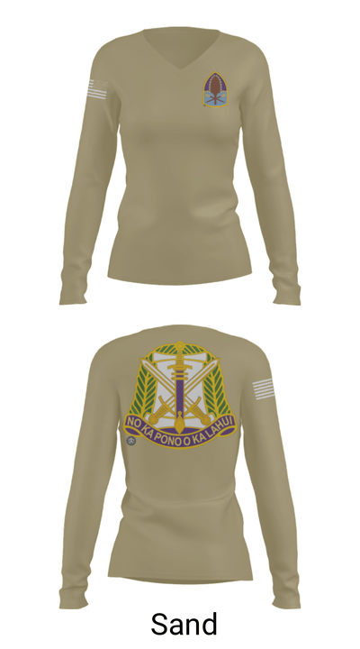 322 civil affairs brigade 15176407 Women's Long Sleeve V-neck Shirt - 97
