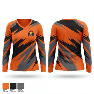 Womens Long Sleeve Vneck Shirt, Rise Up Academy DE, , Teamtime, Team time, sublimation, custom sports apparel, team uniforms, spirit wear, spiritwear, sports uniforms, custom shirts, team store, custom team store, fundraiser sports, apparel fundraiser