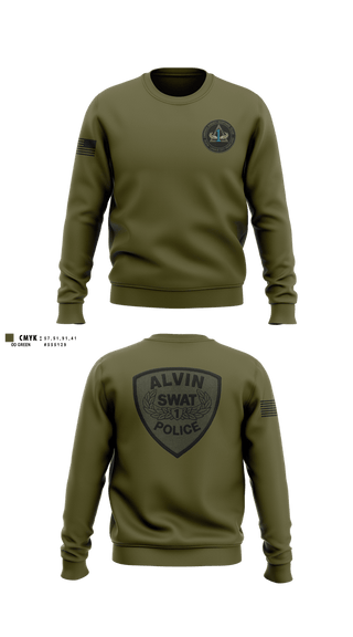 Crew Neck Sweatshirt, Alvin Police SwatAlvin Police Swat, Police, Teamtime, Team time, sublimation, custom sports apparel, team uniforms, spirit wear, spiritwear, sports uniforms, custom shirts, team store, custom team store, fundraiser sports, apparel fundraiser