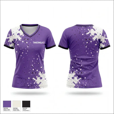 Timberwolves 7860204 Women's Short Sleeve V-neck Shirt - 1