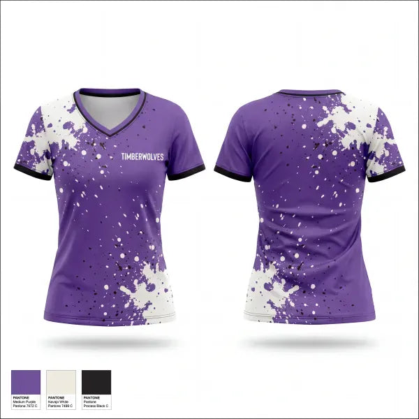 Womens Short Sleeve Vneck Shirt, Timberwolves, Baseball, Teamtime, Team time, sublimation, custom sports apparel, team uniforms, spirit wear, spiritwear, sports uniforms, custom shirts, team store, custom team store, fundraiser sports, apparel fundraiser