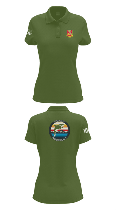 A BTRY, 1-37FAR 4037747 Women's Short Sleeve Performance Polo  - 55