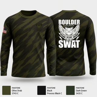 Long Sleeve Performance Shirt, Boulder county Sheriff’s Office, Police, Teamtime, Team time, sublimation, custom sports apparel, team uniforms, spirit wear, spiritwear, sports uniforms, custom shirts, team store, custom team store, fundraiser sports, apparel fundraiser