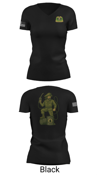 Womens Short Sleeve Vneck Shirt, 877th Quartermaster Company, Army, Teamtime, Team time, sublimation, custom sports apparel, team uniforms, spirit wear, spiritwear, sports uniforms, custom shirts, team store, custom team store, fundraiser sports, apparel fundraiser