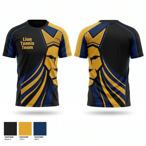 Football Jersey, Lion Tennis Team, Tennis, Teamtime, Team time, sublimation, custom sports apparel, team uniforms, spirit wear, spiritwear, sports uniforms, custom shirts, team store, custom team store, fundraiser sports, apparel fundraiser