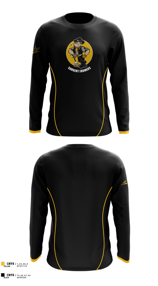 Long Sleeve Performance Shirt, Sargent Farmers, Spirit Store, Teamtime, Team time, sublimation, custom sports apparel, team uniforms, spirit wear, spiritwear, sports uniforms, custom shirts, team store, custom team store, fundraiser sports, apparel fundraiser